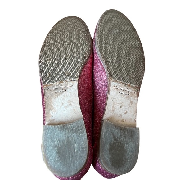 SALVATORE ferragamo women red glit loafer- size US 7 - Picture 6 of 7